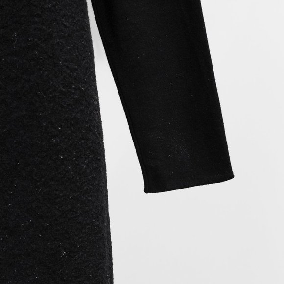 Sarah Pacini Black Weathered Wool Top - Picture 6 of 8